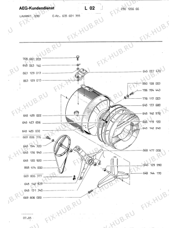 Взрыв-схема стиральной машины Aeg LAV590 - Схема узла Section2